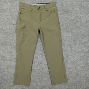 Orvis Pants Mens 36x30 Green Nylon Stretch Fishing Hiking Straight Leg Outdoor